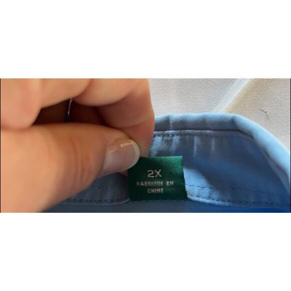 Cubavera Shirt Mens Guayabera Blue Short Sleeve Size XL - Picture 6 of 10